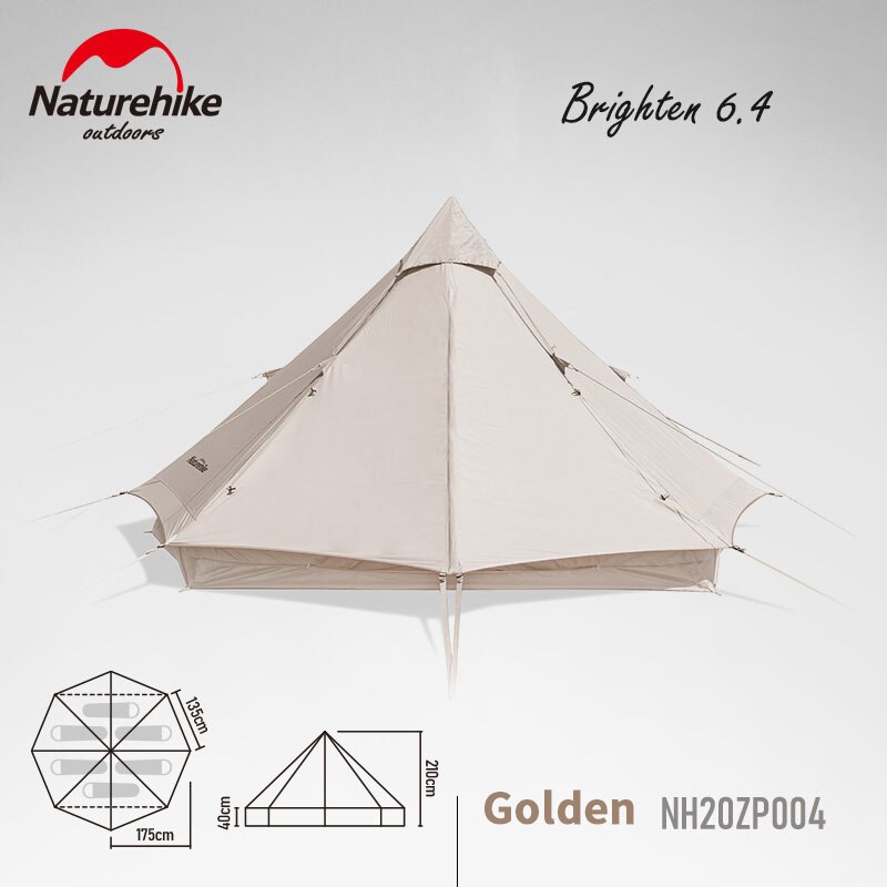 naturehike brighten 6 4 cotton tent image NH20ZP004 01