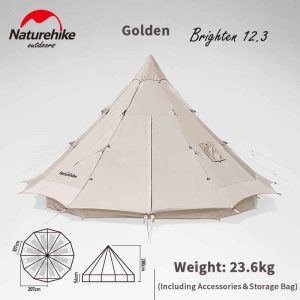 naturehike brighten 12 3 glamping cotton tent 2 8 persons NH20ZP005 01