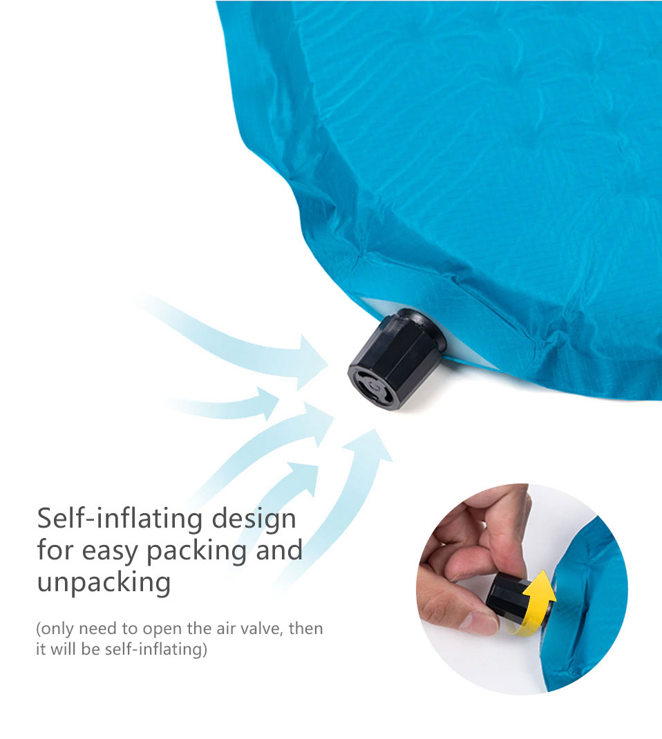 naturehike c034 ultralight sponge automatic inflatable sleeping pad square NH19Q034 D 09