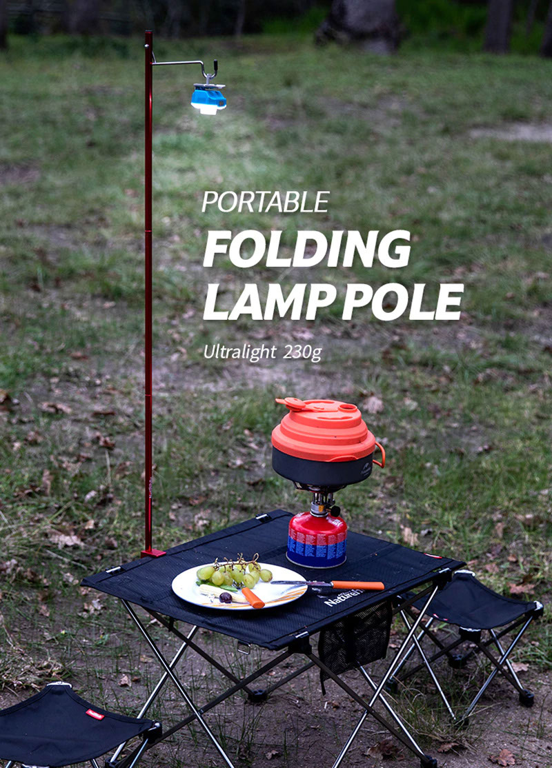 naturehike aluminum partable folding light stand lamp pole NH19PJ003 03