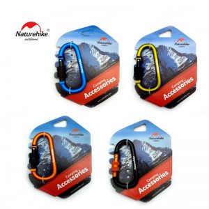 naturehike d shape carabiner 8cm with lock NH15A008 D 01