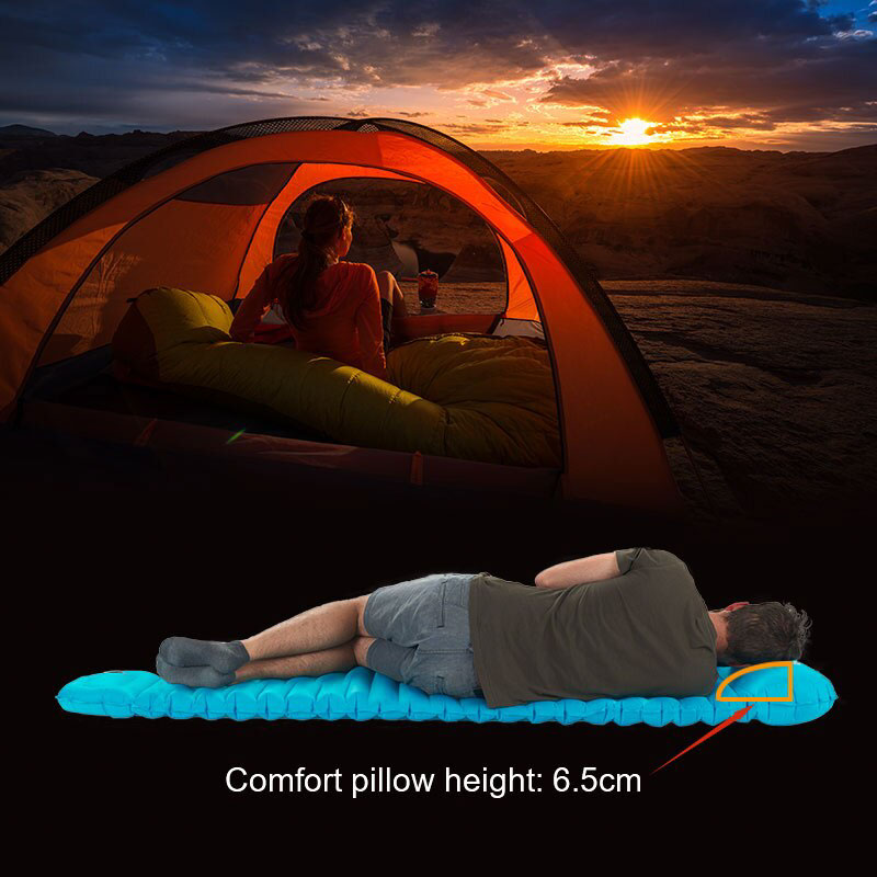 naturehike C002 Mummy Style Pressing Inflatable Sleeping Pad Moisture proof Ultralight TPU Mattress NH18Q002 D 04