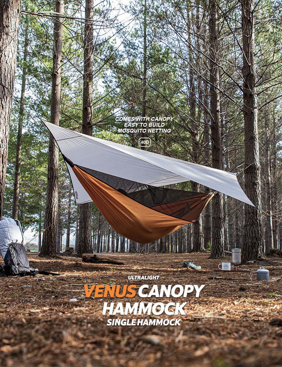 naturehike venus canopy hammock ultralight single hammock NH20ZP092 05