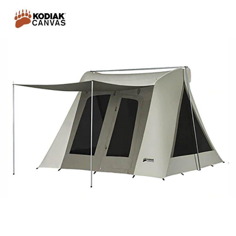 kodiak canvas 10x10 ft. 6 person flex bow vx canvas tent with tarp 1