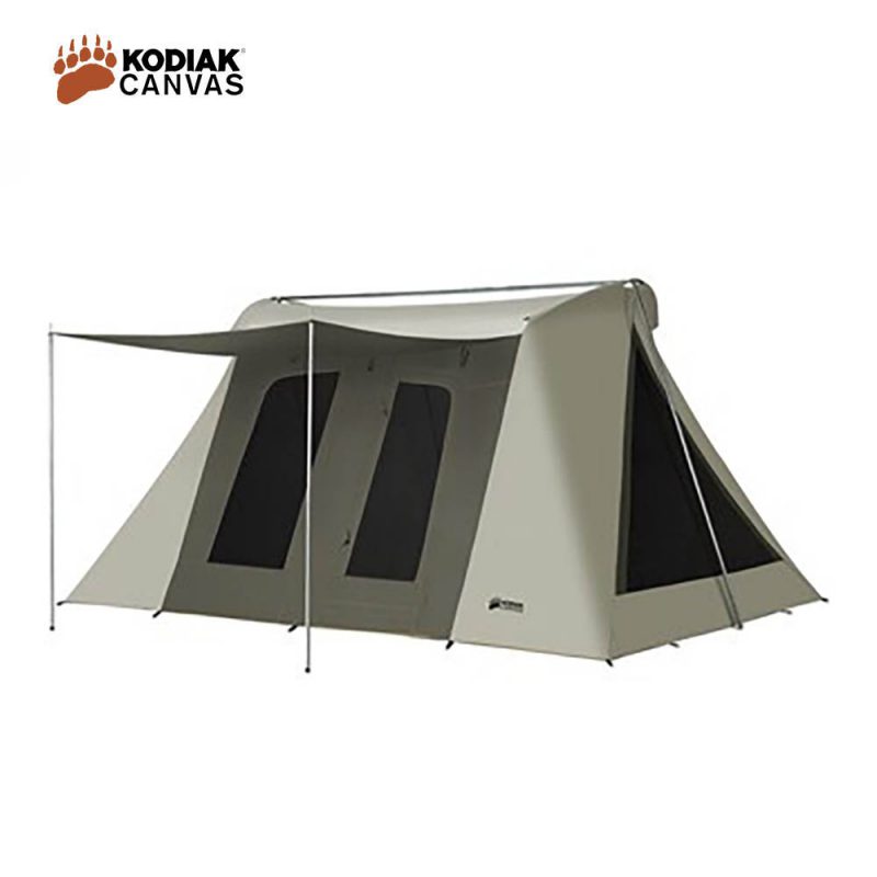kodiak canvas 10x14 ft. 8 person flex bow vx canvas tent with tarp 1