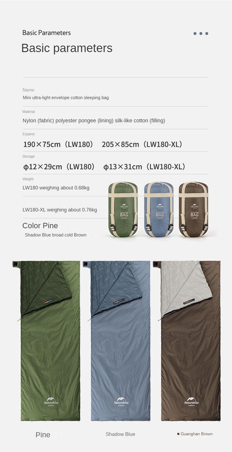 2021 new LW180 mini sleeping bag NH21MSD09 18