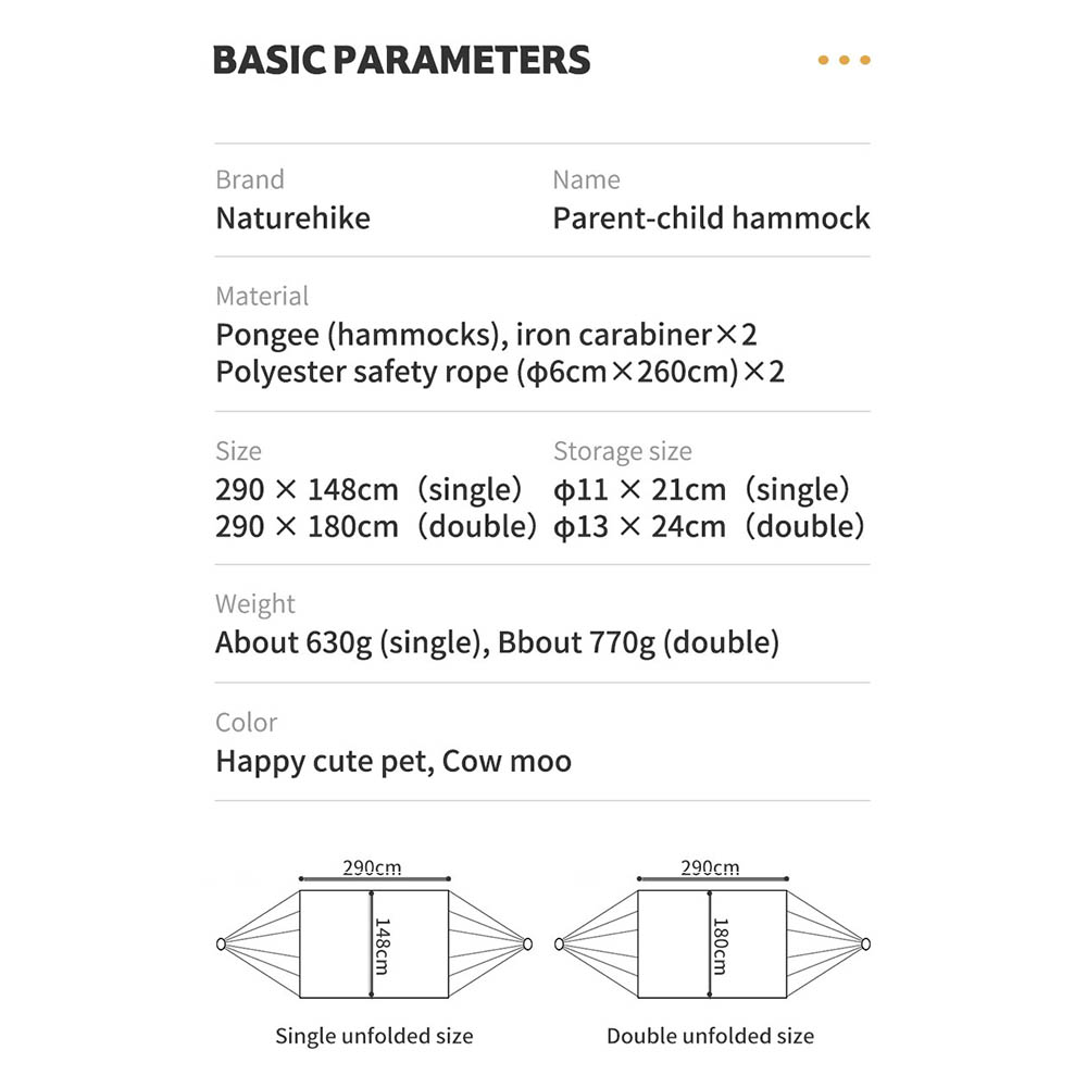 naturehike parent child printing hammock nh21dc004 07 4