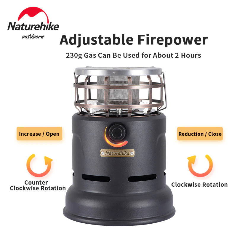 Naturehike Winter Tent Warm Stove Portable Ultralight Multi function Adjustable Firepower Gas Furnace Outdoor Camping Heating 3