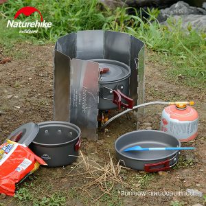 Naturhike Ultralight Outdoor 8 Plates Foldable Wind Shield For Camping Stoves Cooker NH15F008 B 4