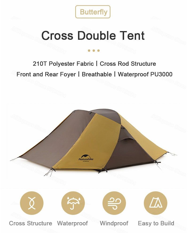 naturehike butterfly cross double tent nh21yw13210