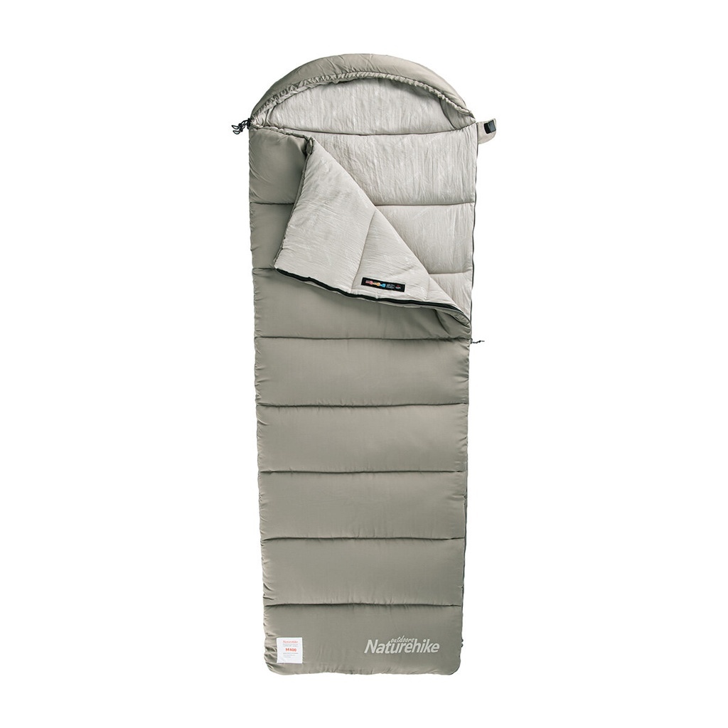 NATUREHIKE NH20MSD02 Envelop washable cotton sleeping bag with hood green M180 01