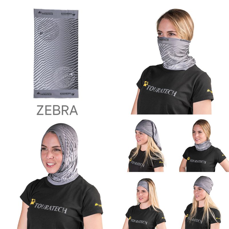 touratech Multi functional head cloth Zebra 01 copy