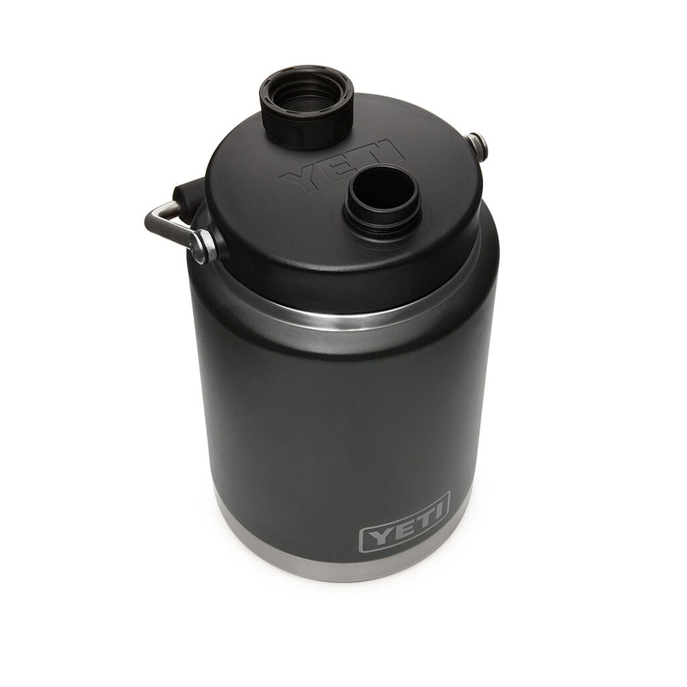 YETI 20180425 Product Rambler DuraCoat Jug Black Half Gallon Top Angle Lid On Cap Docked 1680x1024 1