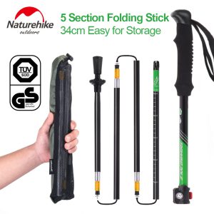 Naturehike Stick Trekking Poles Ultralight Alpenstock 5 Hiking Stick